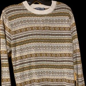 PL Paul Jones Light Weight Mens Large Geometric Shapes and Stripes